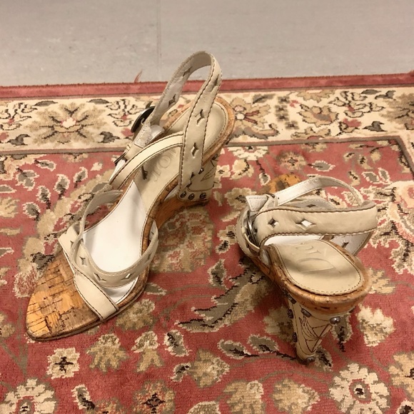 Authentic Dior Gaucho Vintage Cork Wedges – Size 37 (Good Condition) - Picture 5 of 11